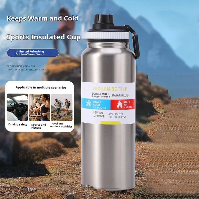 Gourde de sport en inox 600 ml à 1 L isotherme