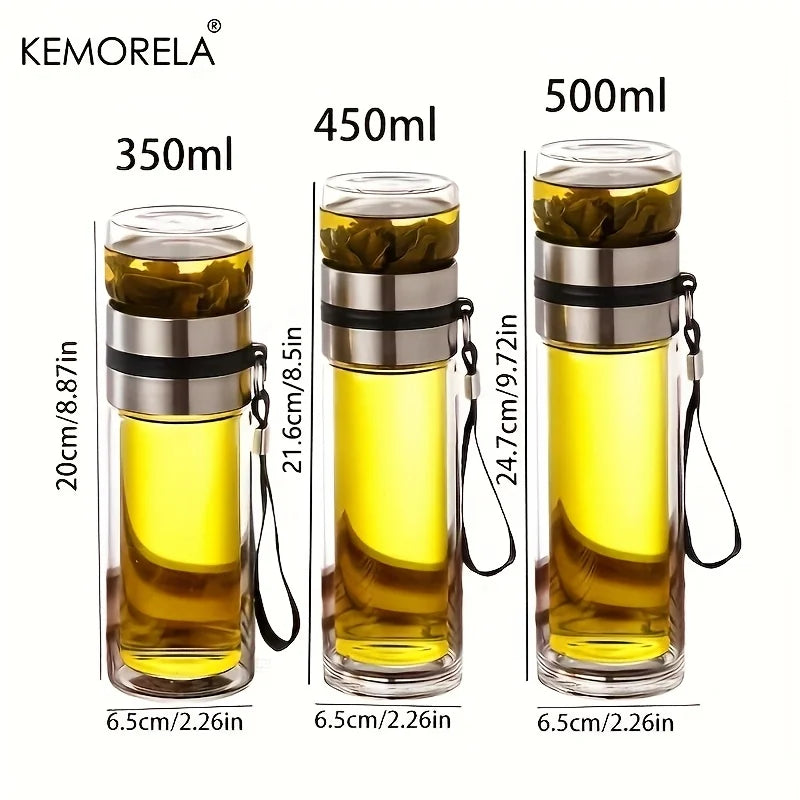 Gourde en verre 350 ml à 500 ml isotherme