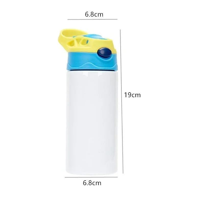 Gourde enfant en inox 350 ml à paille