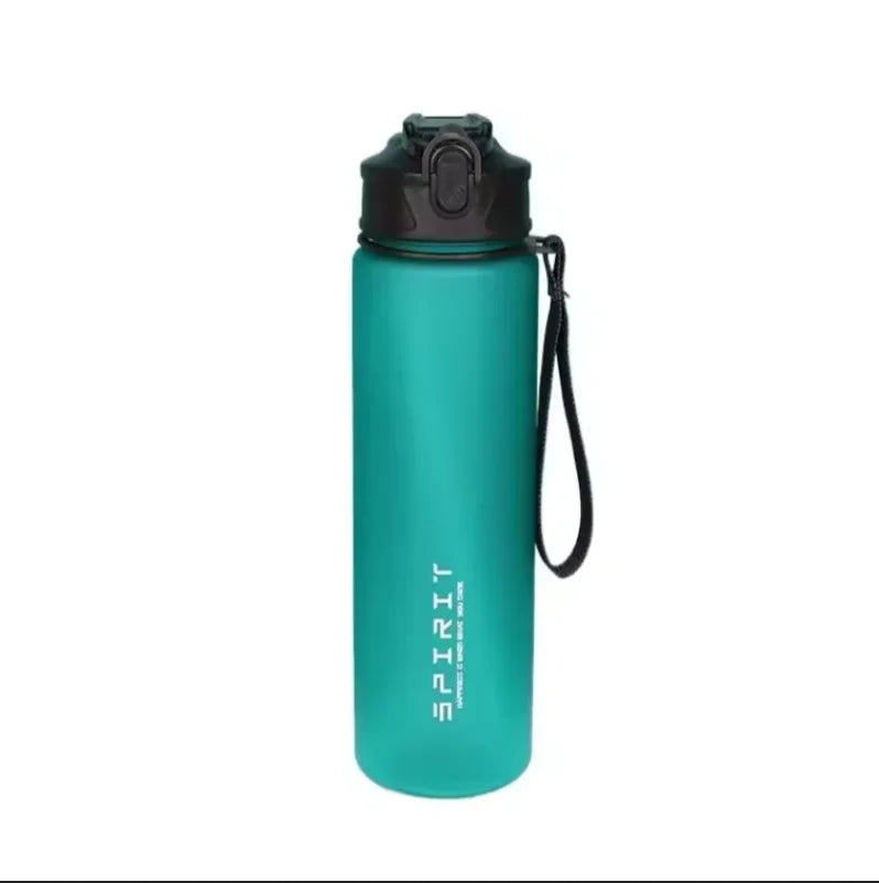 Gourde de sport en plastique sans BPA 750 ml à paille — Vert
