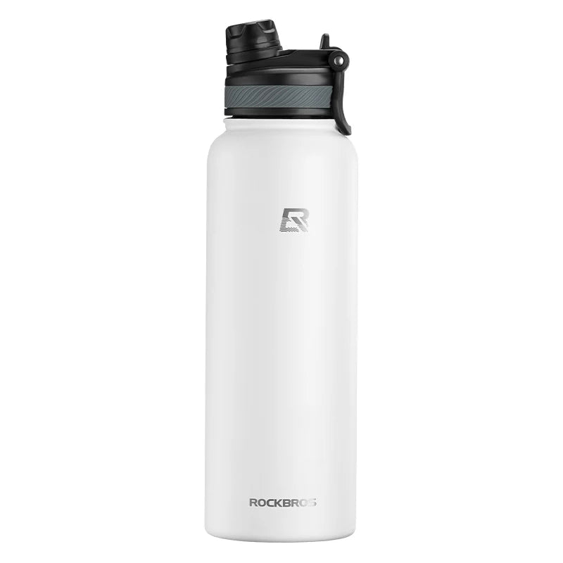 Gourde de vélo en verre 500 ml à 1,2 L isotherme — 1,2 L Blanc