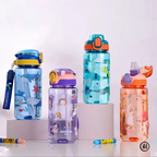 Gourde Enfant transparente - Poissons, Lapins 600 ml