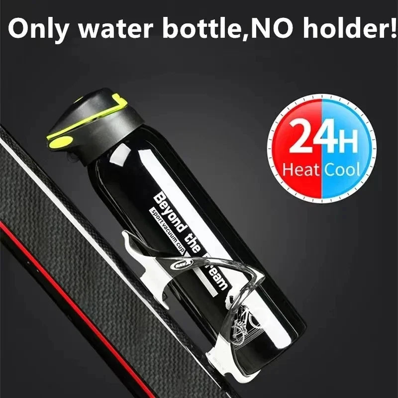 Gourde de vélo en inox 500 ml à paille