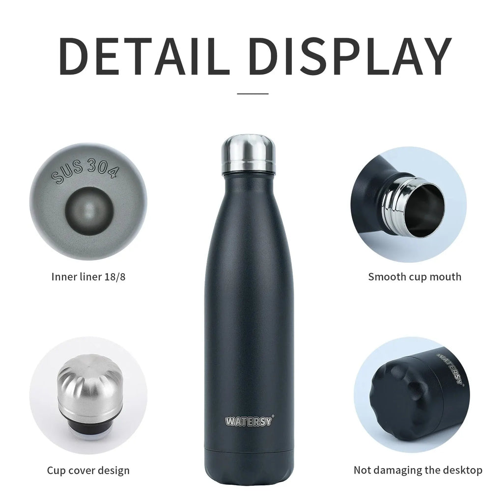 Gourde de sport en inox 500 ml isotherme — 18 coloris