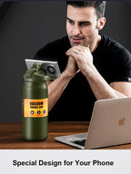 Gourde de sport en inox 800 ml à 1,5 L à paille — 9 coloris