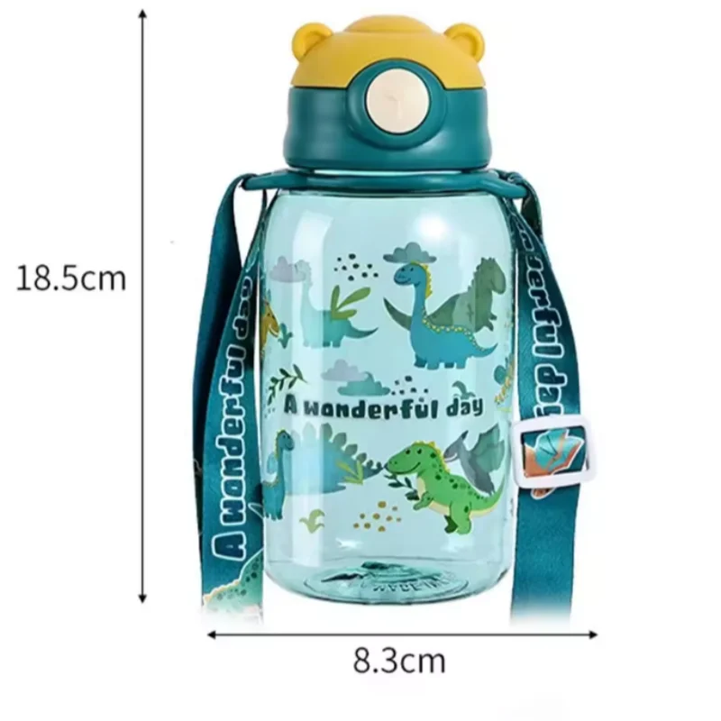 Gourde enfant en plastique sans BPA 650 ml à paille