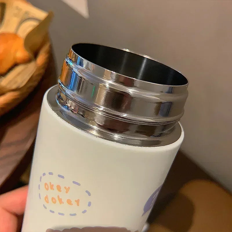 Gourde enfant en inox 380 ml à paille