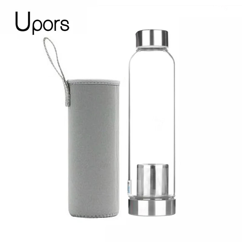 Gourde de sport en verre 550 ml avec filtre
