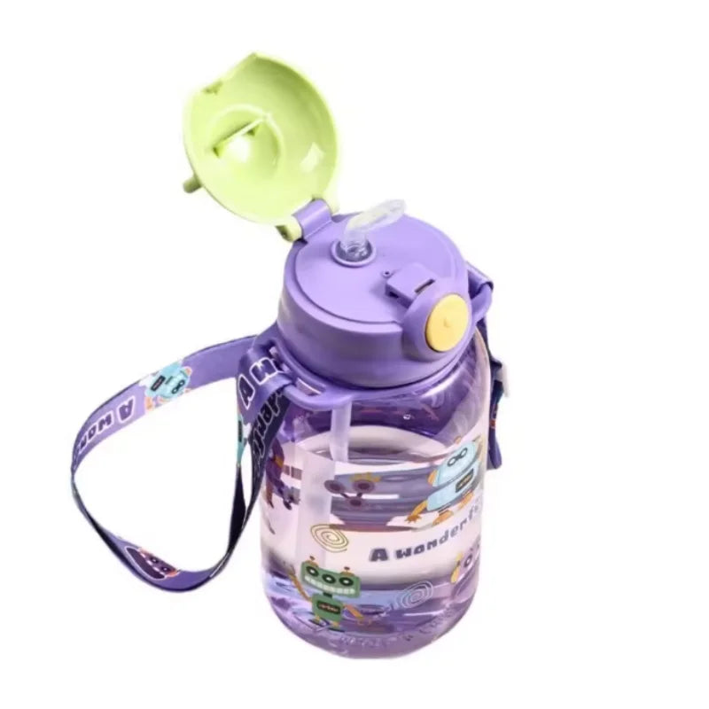 Gourde enfant en plastique sans BPA 650 ml à paille