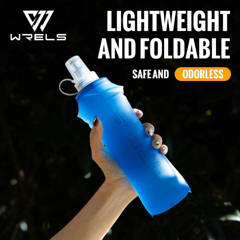 Gourde de sport en silicone 150 ml à 500 ml (2) — Bleu foncé