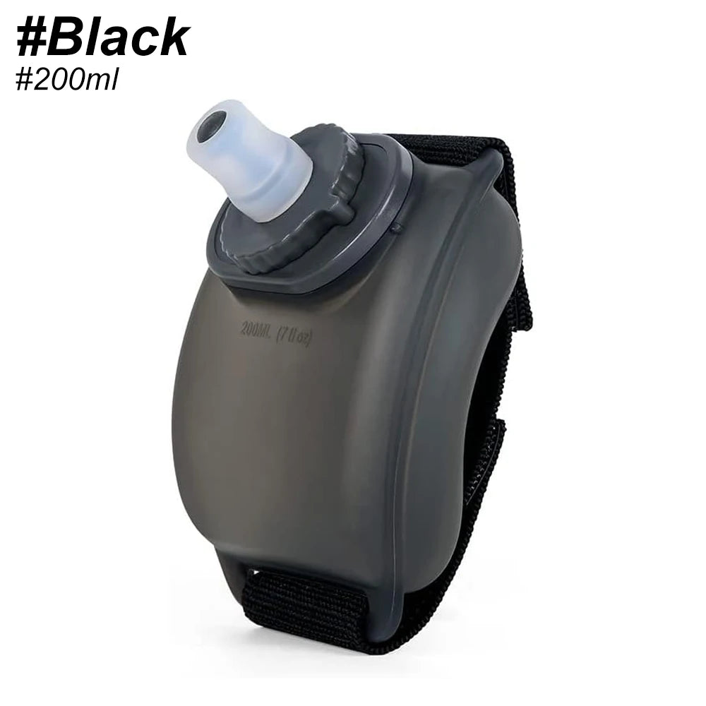 Gourde de vélo en silicone 200 ml — Noir