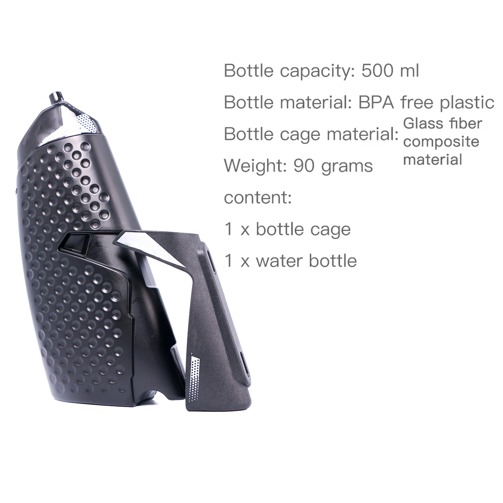 Gourde de vélo en plastique sans BPA 550 ml