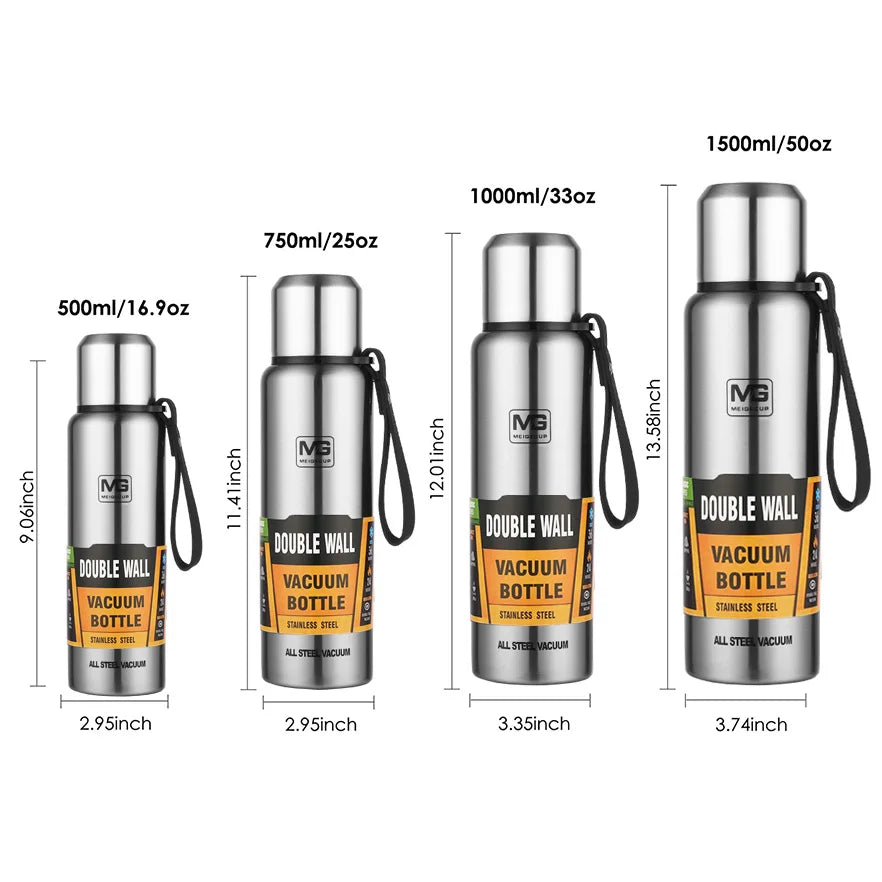 Gourde en inox 500 ml à 1,5 L isotherme