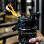 Gourde de sport en plastique sans BPA 1,5 L à 3 L à paille graduée