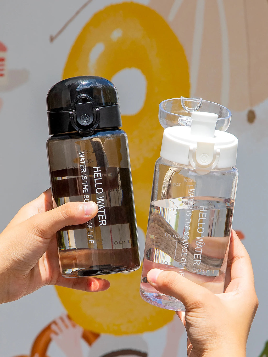 Gourde en plastique sans BPA 180 ml à 550 ml avec filtre