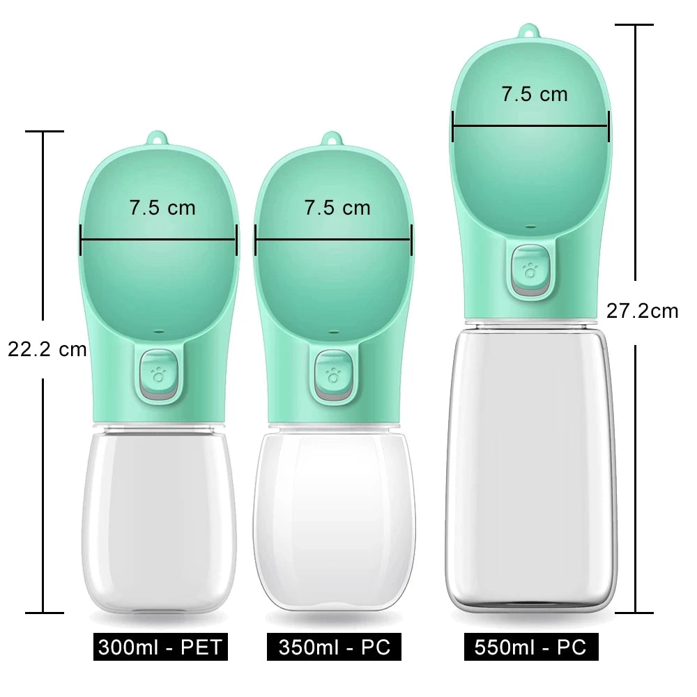Gourde pour chien 300 ml à 550 ml anti-fuite