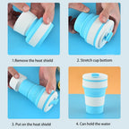 Gourde à café en silicone 350 ml à 500 ml