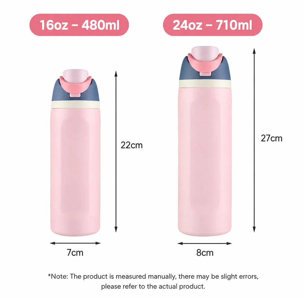 Gourde en inox 450 ml à 710 ml à paille