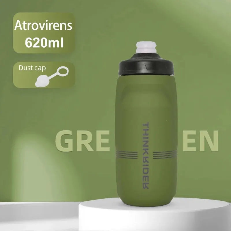 Gourde de vélo en plastique sans BPA 620 ml à 750 ml — Vert foncé