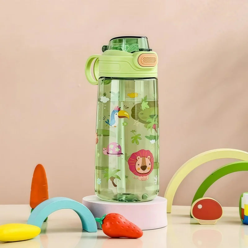 Gourde enfant 550 ml à paille — Vert