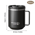 Gourde à café en inox 500 ml isotherme — Noir