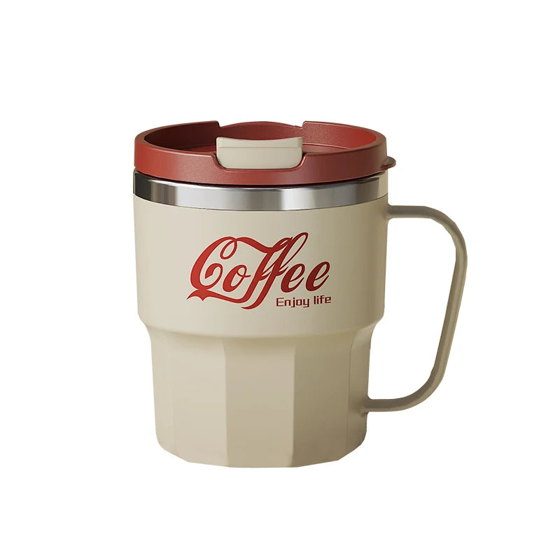 Gourde à café en inox 400 ml isotherme — Beige