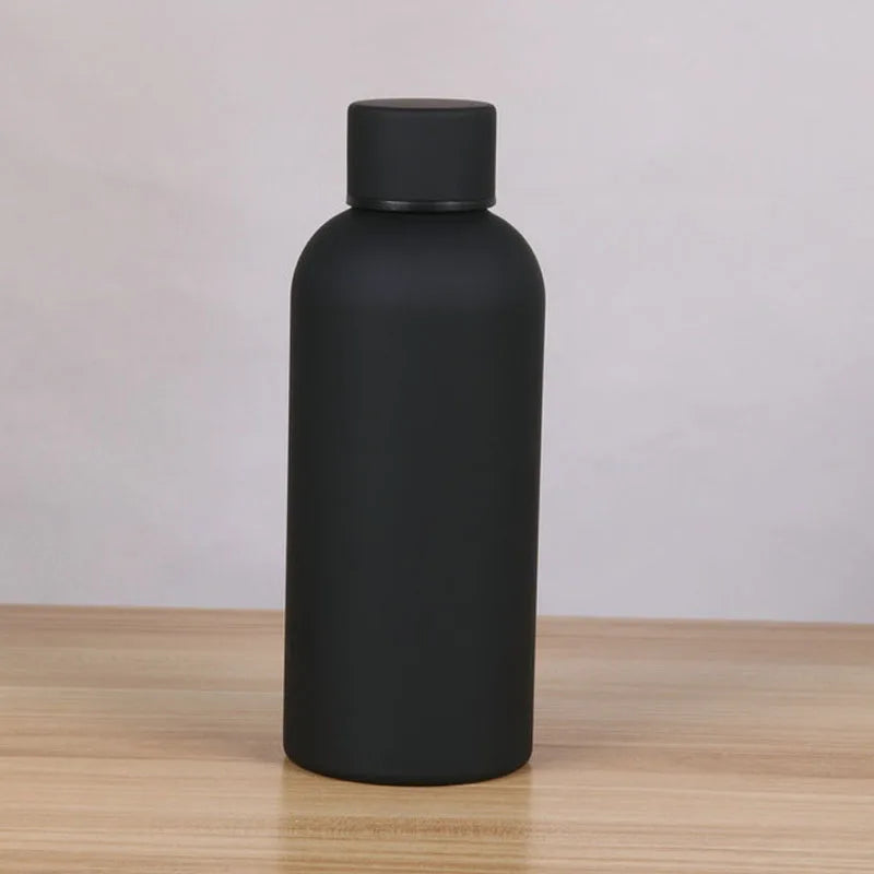 Gourde de sport en inox 350 ml à 750 ml isotherme — Noir