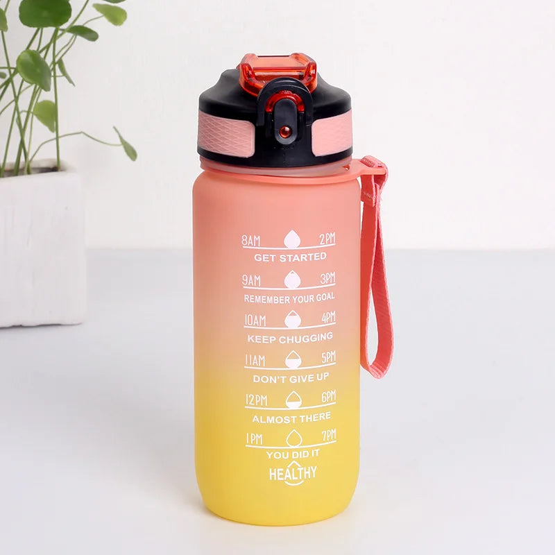 Gourde de sport en verre 600 ml à 1 L — Jaune