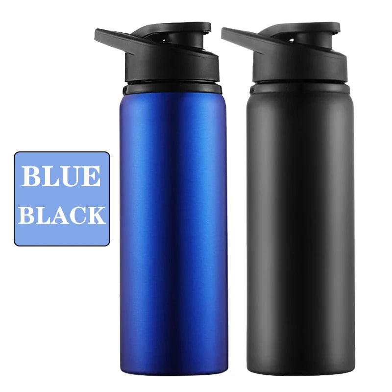 Gourde de vélo 600 ml anti-fuite — Noir et Bleu