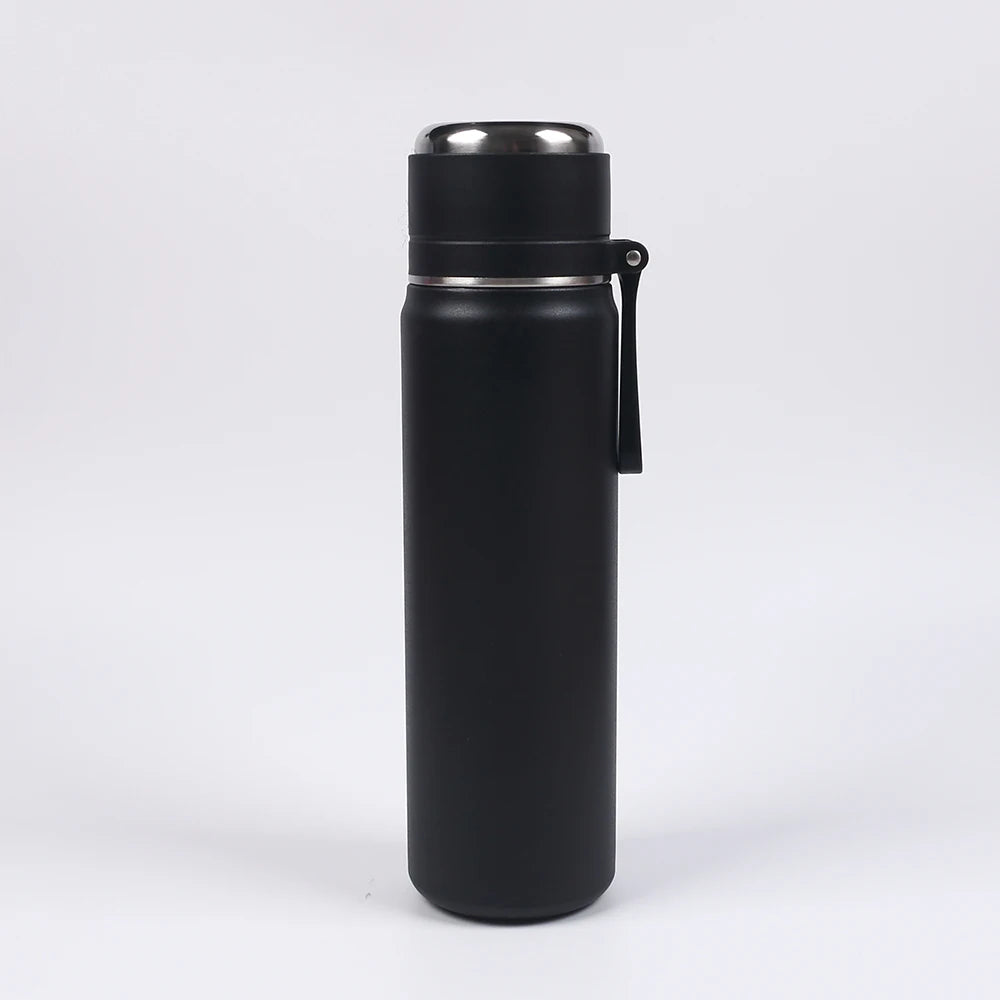 Gourde en inox 500 ml à 600 ml isotherme — 500 ml Noir