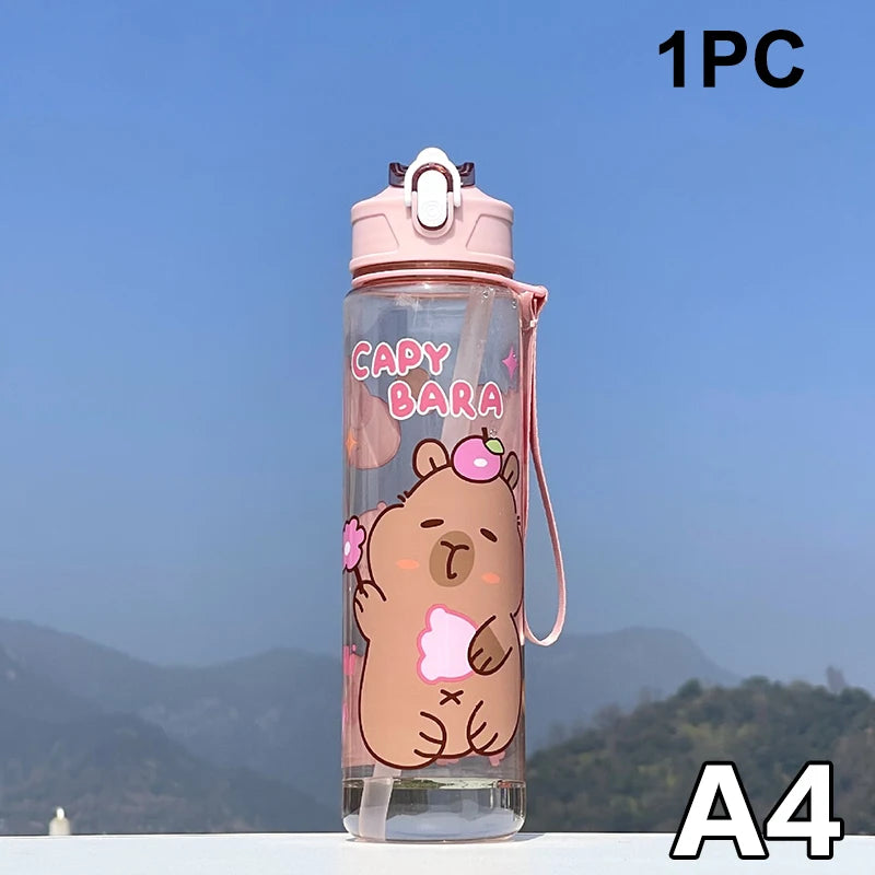 Gourde enfant en plastique sans BPA 800 ml à paille — A4