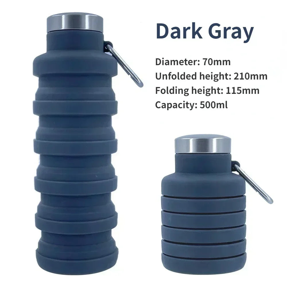 Gourde à café en silicone — Gris foncé