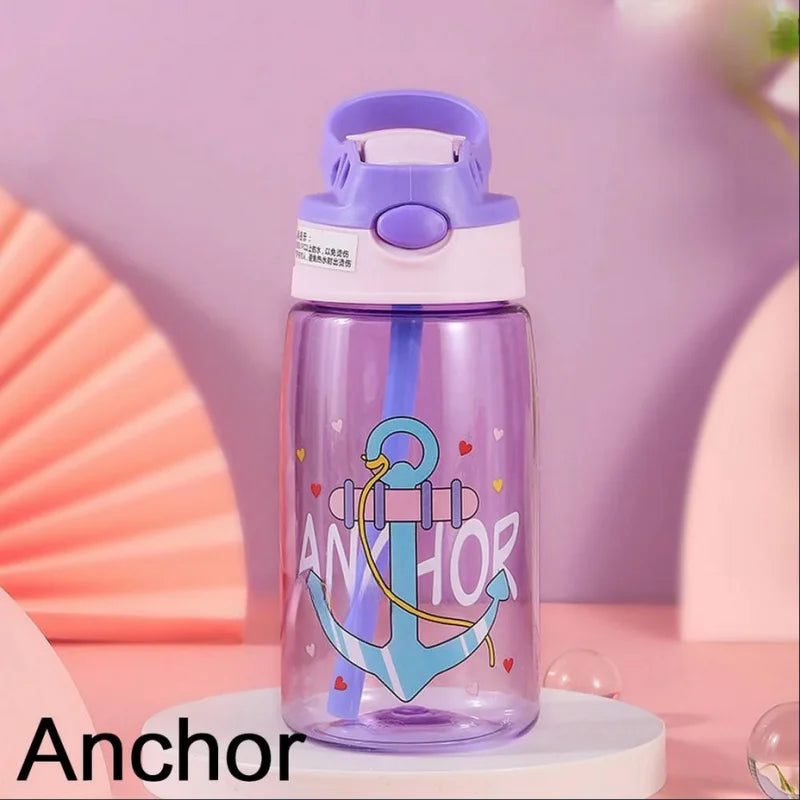 Gourde enfant en plastique sans BPA 480 ml à paille — Ancre