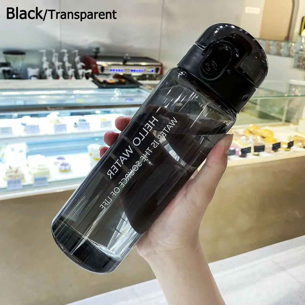 Gourde de sport 780 ml — Noir et Transparent
