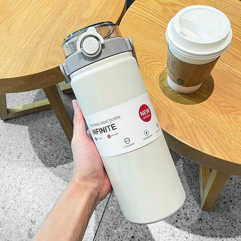Gourde en inox 1 L à 1,2 L à paille