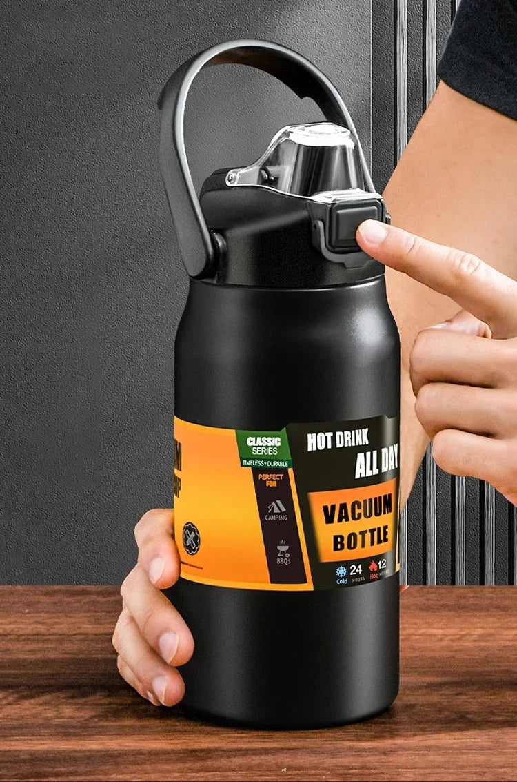 Gourde de sport en inox 800 ml à 1,5 L à paille