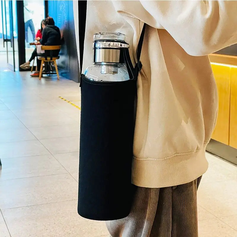 Gourde de sport en verre 1 L avec filtre