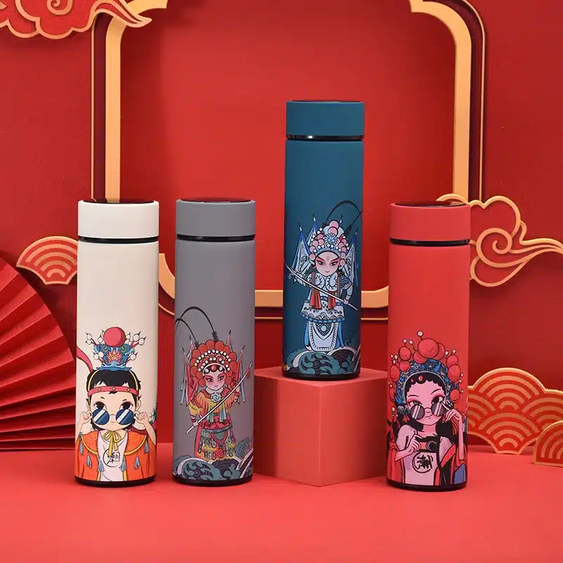 SenseiTherm : Gourde Thermos personnages style Manga avec Affichage de Température