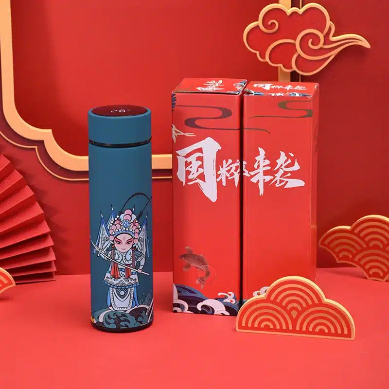 SenseiTherm : Gourde Thermos personnages style Manga avec Affichage de Température
