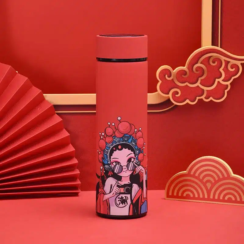 SenseiTherm : Gourde Thermos personnages style Manga avec Affichage de Température